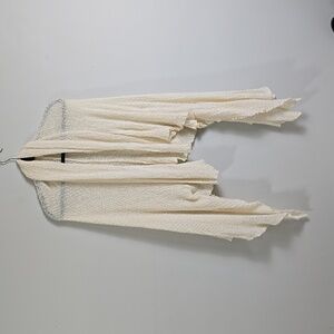 Cami gauzy lightweight cream poncho shrug